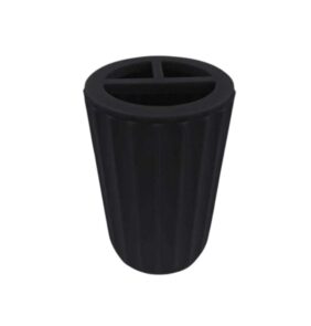 Θήκες οδοντόβουρτσας πλαστικές σε σετ 5Χ - Black - 21776