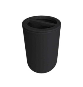 Θήκες οδοντόβουρτσας πλαστικές σε σετ 5Χ - Black - 21788