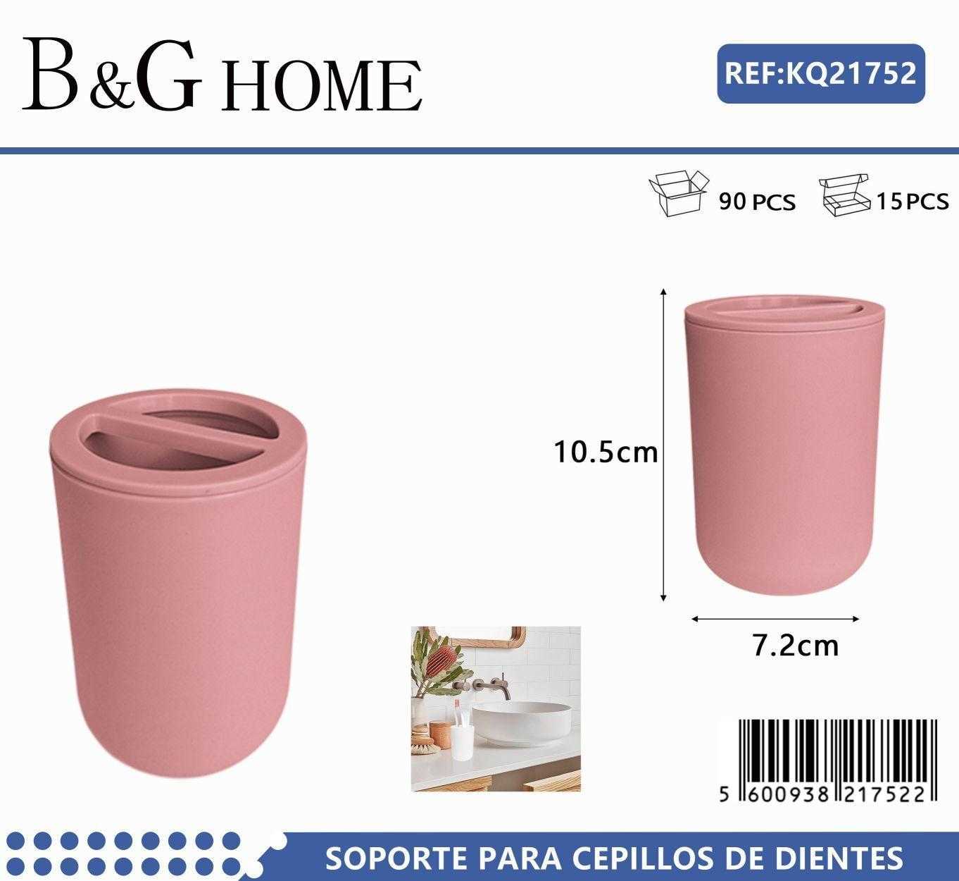 Θήκες οδοντόβουρτσας πλαστικές σε σετ 5Χ - Pink - 21752 - Image 2