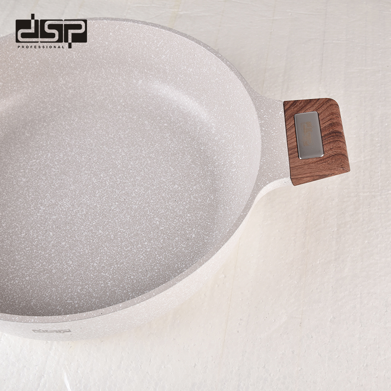 Ρηχή κατσαρόλα αντικολλητική με καπάκι - 5.5L - CA005-BS32-Beige - DSP - 563806 - Image 2