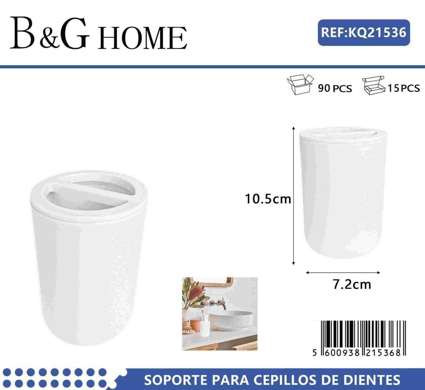 Θήκες οδοντόβουρτσας πλαστικές σε σετ 5Χ - White - 21536 - Image 2