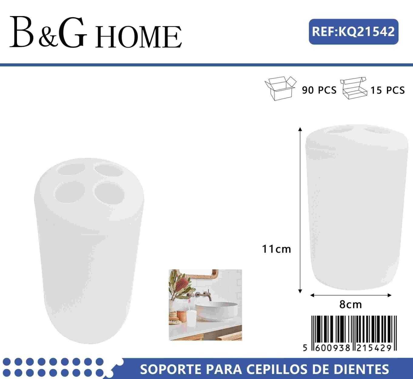 Θήκες οδοντόβουρτσας πλαστικές σε σετ 5Χ - White - 21542 - Image 2