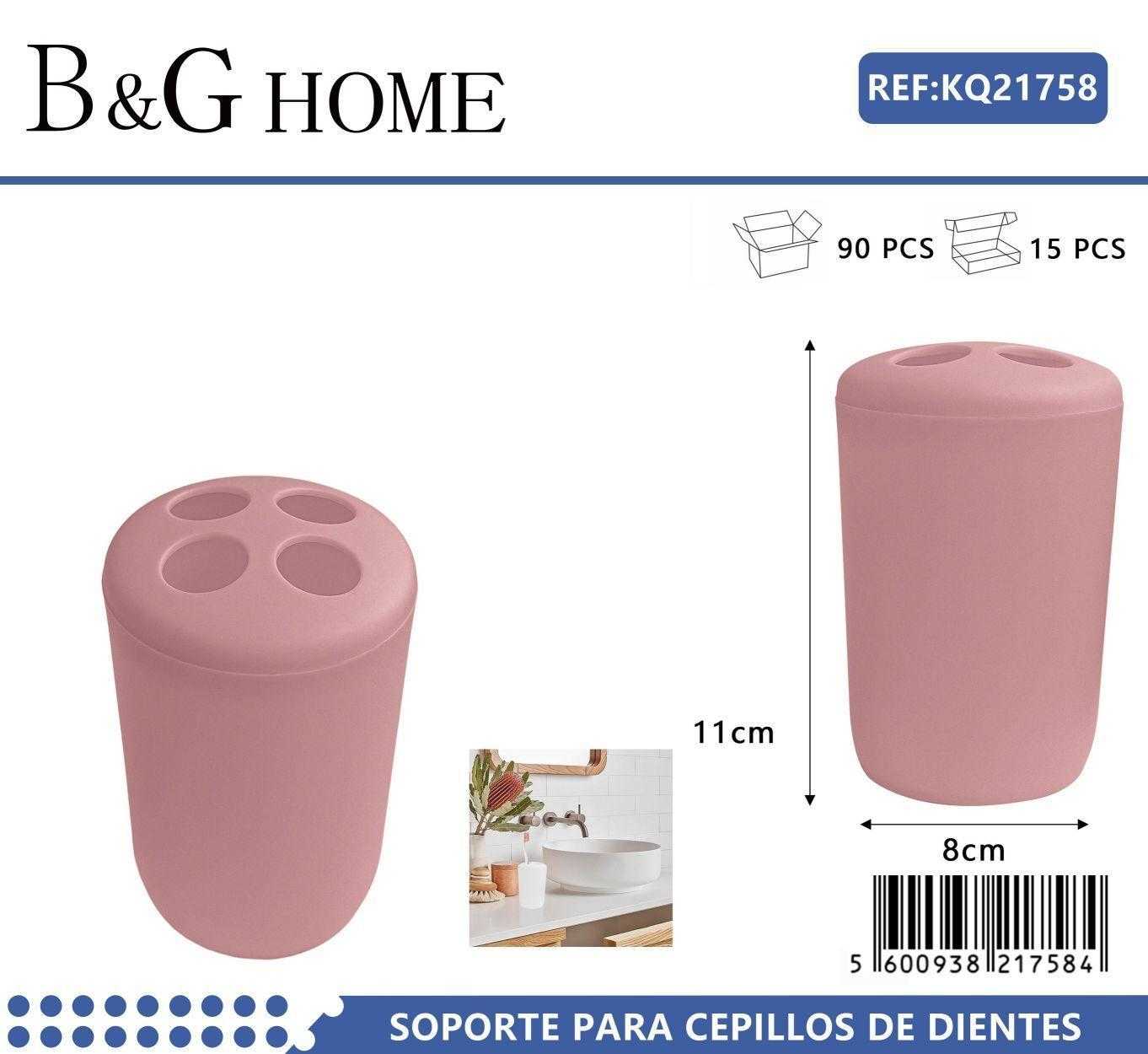 Θήκες οδοντόβουρτσας πλαστικές σε σετ 5Χ - Pink - 21758 - Image 2