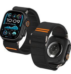 TECH-PROTECT NYLON SLIP APPLE WATCH 8 / 9 / 10 / 11 / SE / ULTRA (44 / 45 / 46 / 49 MM) BLACK