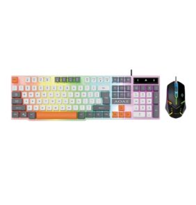 Σετ ενσύρματο πληκτρολόγιο & ποντίκι Gaming - A1020 - 655560 - White