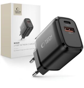TECH-PROTECT NCA20 2-PORT NETWORK CHARGER PD 20W / QC3.0 BLACK
