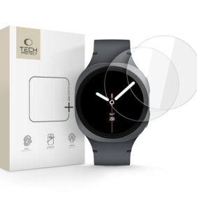 TEMPERED GLASS TECH-PROTECT GLASS FIT+ 2-PACK SAMSUNG GALAXY WATCH 8 (44 MM) CLEAR