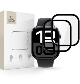 HYBRID GLASS TECH-PROTECT GLASS FLEX+ 2-PACK APPLE WATCH 10 / 11 (46 MM) BLACK