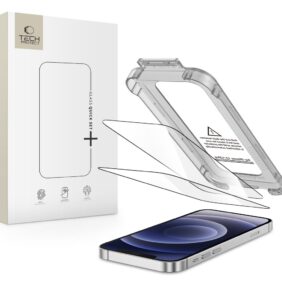 TEMPERED GLASS TECH-PROTECT QUICK SET+ 2-PACK IPHONE 12 / 12 PRO BLACK