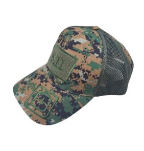 Ανδρικό καπέλο jockey στρατιωτικού τύπου - M01 - 270591 - Green/Brown
