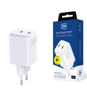 Accessories - 3mk Hyper Charger PD 45W GaN QC4+ PPS 2C Super-Fast Charge 2.0 White
