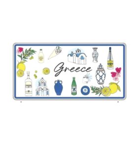 Μεταλλική πινακίδα Souvenir - 12pcs - Greece - 15x30cm - 181045