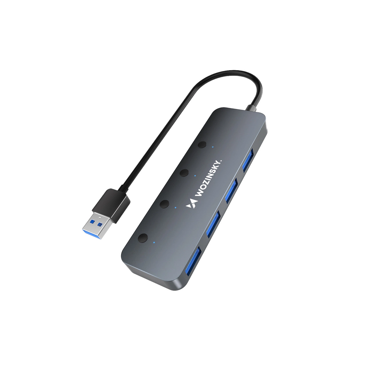 USB-A Hub Wozinsky WHS080YSS 4 x USB-A 3.0 with individual switches
