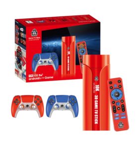 Φορητή κονσόλα παιχνιδιών Stick & Android TV Box με 2 χειριστήρια - G1 - 812938