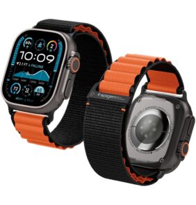 SPIGEN WBF1 BAND APPLE WATCH 8 / 9 / 10 / 11 / SE / ULTRA (44 / 45 / 46 / 49 MM) BLACK/ORANGE