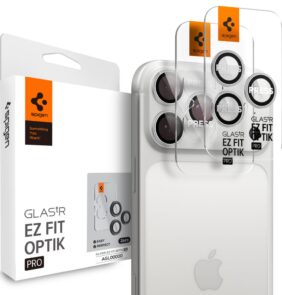 CAMERA COVER SPIGEN OPTIK PRO GLAS.TR ”EZ FIT” CAMERA PROTECTOR 2-PACK IPHONE 14 PRO / MAX / 15 PRO / MAX / 16 PRO / MAX / 17 PRO / MAX SILVER