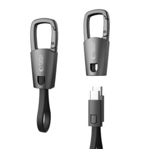 TECH-PROTECT ULTRABOOST DNA KEYCHAIN TYPE-C CABLE PD 60W / 3A IRON GREY
