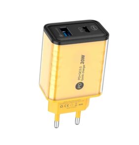 Αντάπτορας φόρτισης Fast Charge με 2 θύρες USB-A & Type-C - 20W - CX-176B - 271764