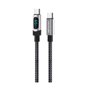 Καλώδιο φόρτισης & data με ψηφιακή οθόνη - USB Type-C σε Type-C - Super Fast Charge - X163 - 65W - 901639