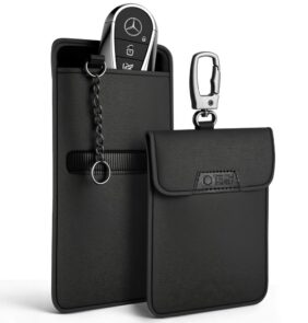 FARADAY CAGE TECH-PROTECT KLR400 POUCH KEYLESS RFID SIGNAL BLOCKER CASE BLACK/BLACK