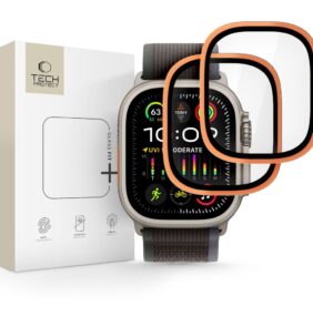 TEMPERED GLASS TECH-PROTECT GLASS RING 2-PACK APPLE WATCH ULTRA 1 / 2 / 3 (49 MM) COSMIC ORANGE