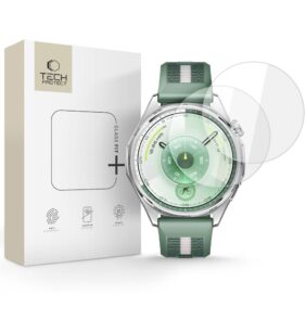 TEMPERED GLASS TECH-PROTECT GLASS FIT+ 2-PACK HUAWEI WATCH GT 6 (46 MM) CLEAR