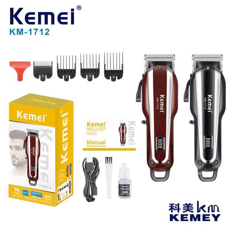 Κουρευτική μηχανή - KM-1712 - Kemei - Black - Image 2