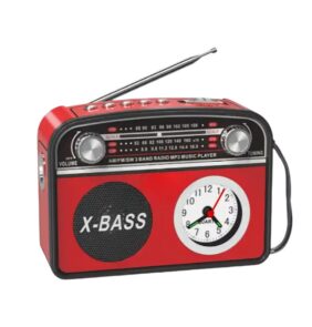 Επαναφορτιζόμενο ραδιόφωνο Retro με Bluetooth - PR-1002BT - 241434 - Red