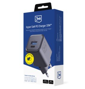 Accessories - 3mk Hyper Charger PD 33W GaN QC4+ PPS AFC FCP SCP 1A1C  Black