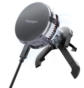 SPIGEN EV25MFAQ ESSENTIAL PELTIER MAGNETIC MAGSAFE VENT CAR MOUNT WIRELESS CHARGER 25W QI2.2 BLACK