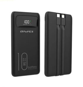Powerbank - 10.000mah -  P168K - 22.5W - AWEI - 002448 - Black