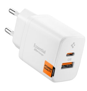 SPIGEN ESSENTIAL EE202EU 2-PORT NETWORK CHARGER 20W WHITE