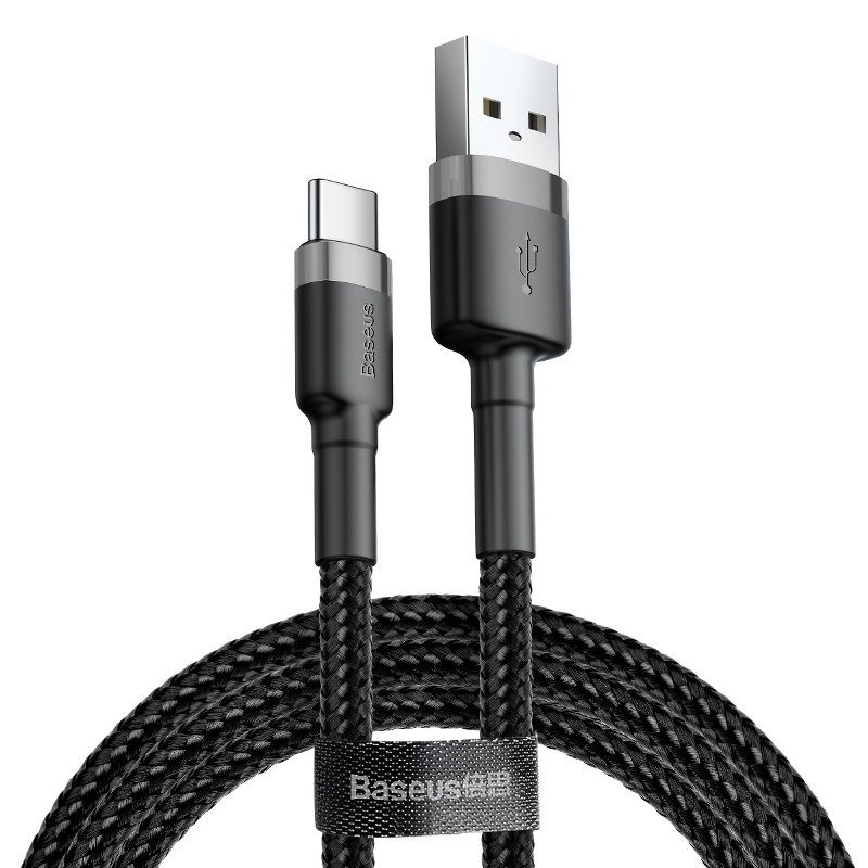 Baseus Καλώδιο USB-C Cafule 2A 2m (Γκρι/ Μαύρο)