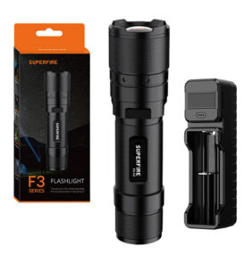 Φακός Superfire F3-L2 – 570 lm, 260 μ., 5 λειτουργίες, λειτουργία ζουμ