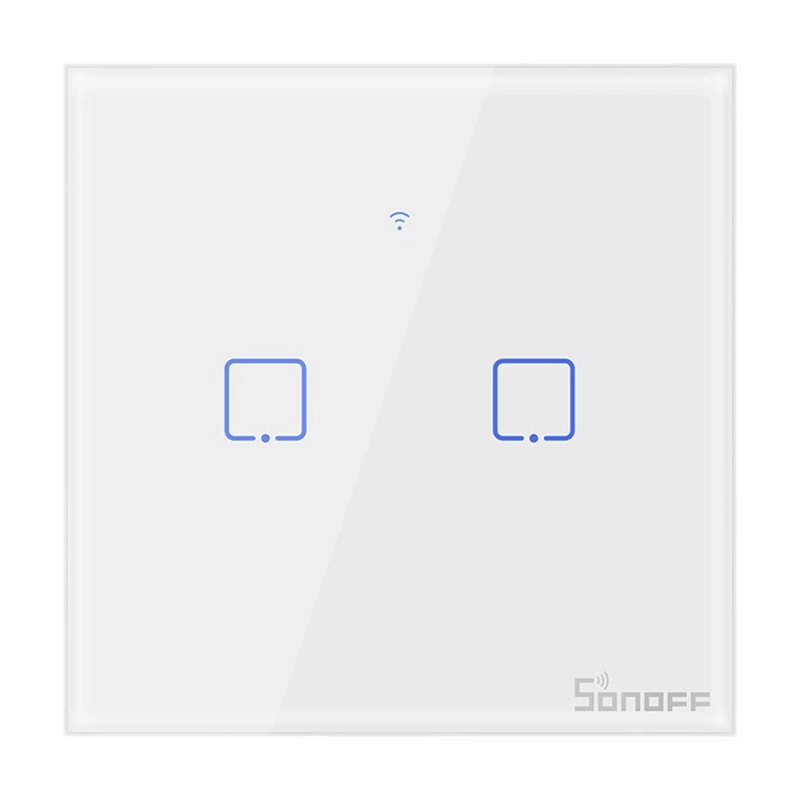 Sonoff Έξυπνος Διακόπτης Χωνευτός WiFi T0 EU TX (2 καναλιών) (Λευκό)