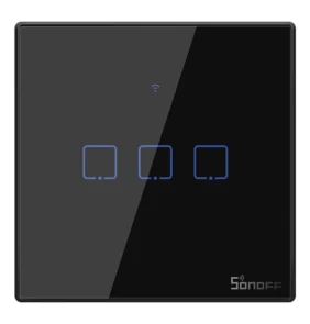 Sonoff Έξυπνος Διακόπτης Χωνευτός WiFi + RF 433 T3 EU TX (3 καναλιών) (Μαύρο)