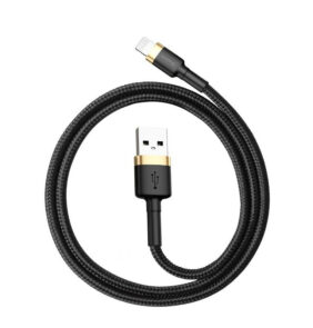 Baseus Καλώδιο Lightning Cafule 2.4A 1m (Μαύρο/Χρυσό)