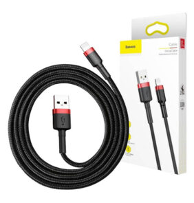 Baseus Καλώδιο Cafule USB σε Lightning, 2A, 3m (Μαύρο/Κόκκινο)