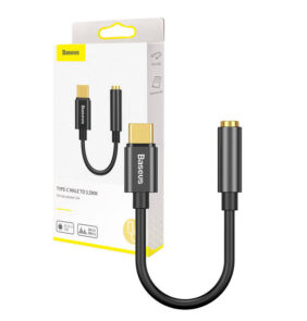 Baseus Μετατροπέας Ήχου USB-C σε Mini Jack 3.5mm L54 (Μαύρο)
