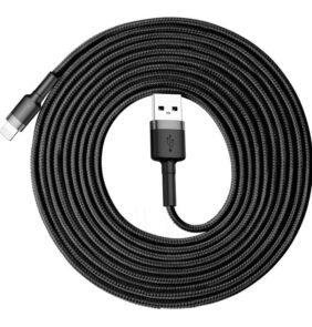Baseus Καλώδιο USB σε Lightning Cafule, 2A, 3m (Μαύρο/Γκρι)