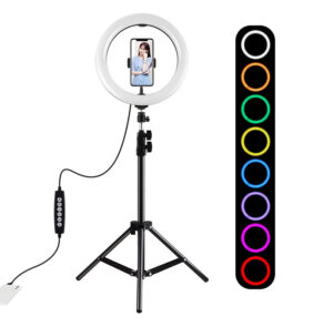 Tripod Mount Puluz 1,1m + 26cm RGBW LED Ring Vlogging  PKT3044