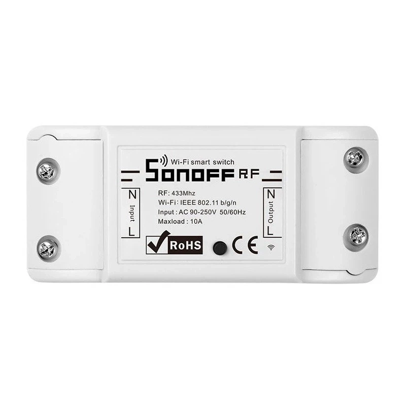 Sonoff Έξυπνος Διακόπτης WiFi + RF 433 RF R2 (ΝΕΟ) (Λευκό)