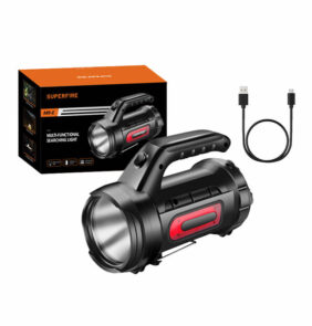Φακός εξερευνητής Superfire M9-E – 900 lm, 473 μ., 6000 mAh, 5 ώρες λειτουργίας, powerbank