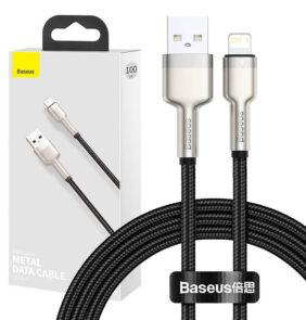 Baseus Καλώδιο USB σε Lightning Cafule Metal Braided, 2.4A, 1m (Μαύρο)
