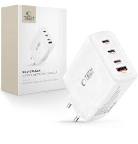 TECH-PROTECT NC140W-GAN 4-PORT NETWORK CHARGER PD 140W / QC3.0 WHITE