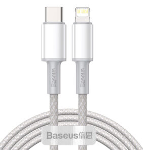 Baseus Καλώδιο USB-C σε Lightning High Density Braided, PD, 20W, 2m (Λευκό)