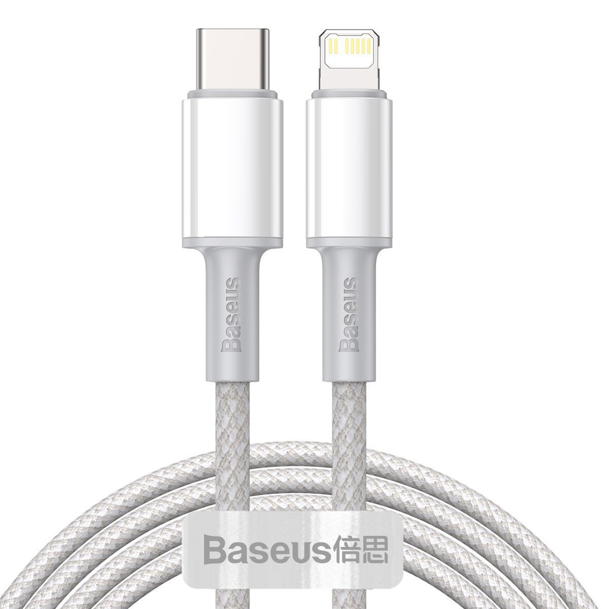 Baseus Καλώδιο USB-C σε Lightning High Density Braided, PD, 20W, 2m (Λευκό)
