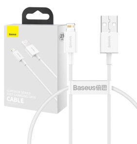 Baseus Καλώδιο USB σε Lightning Superior Series 2.4A 0.25m (Λευκό)