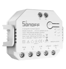 Sonoff Έξυπνος Ενδιάμεσος Διακόπτης WiFi Dual R3 (Λευκό)