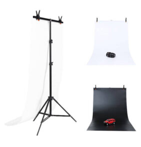 Photo studio background support Puluz 70x200cm + Backdrops 2 pcs DCA0976